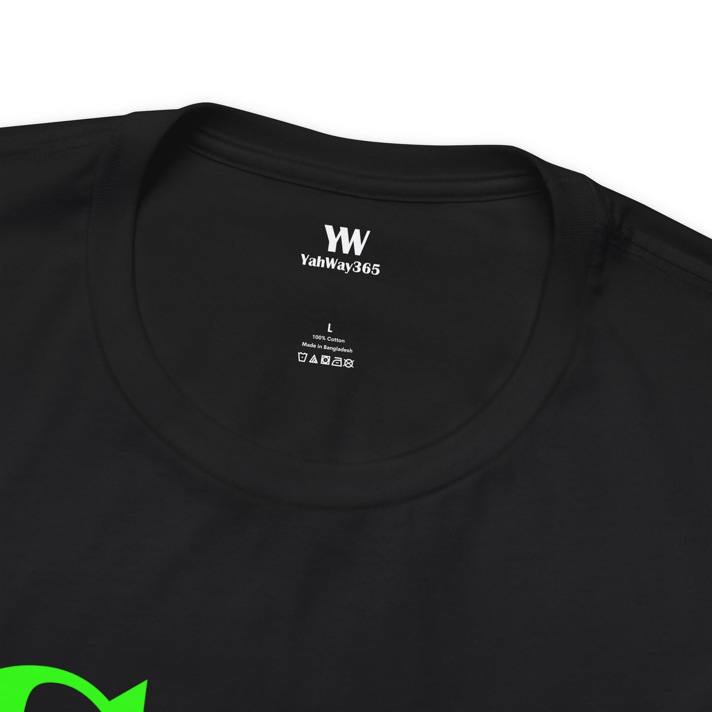 Godem Unisex Jersey Short Sleeve Tee (Black/Neon Green)