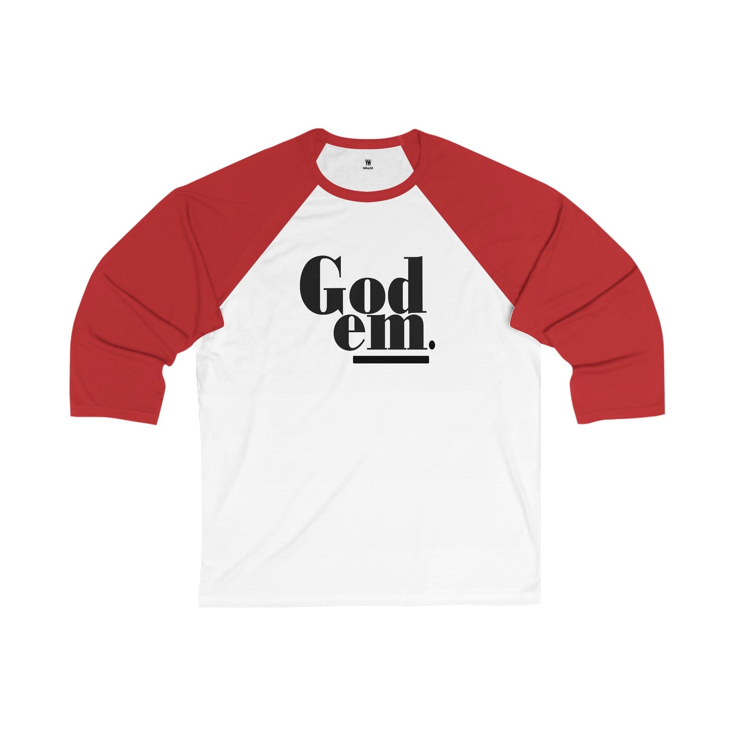 Godem Unisex 3\4 Sleeve Baseball Tee