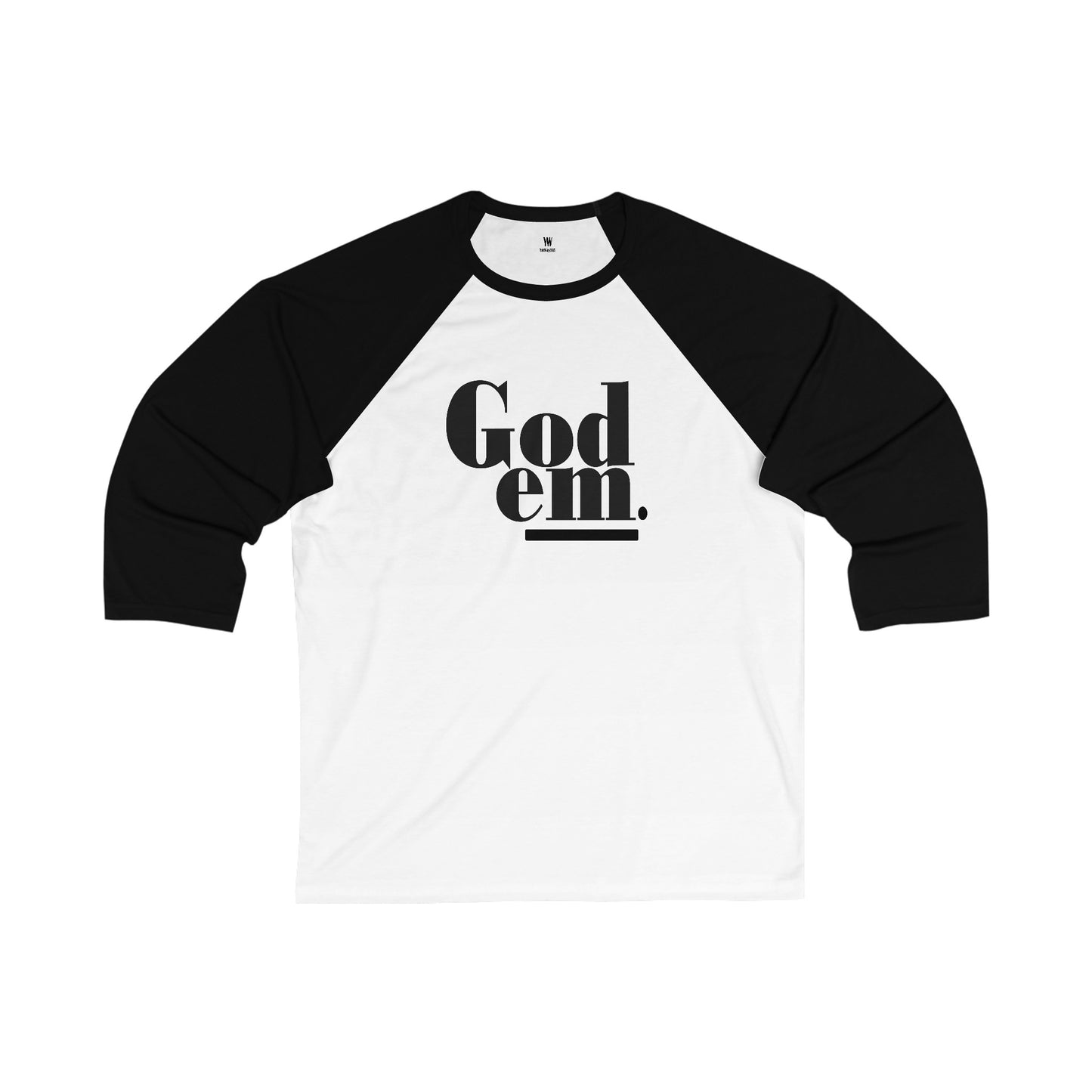 Godem Unisex 3\4 Sleeve Baseball Tee