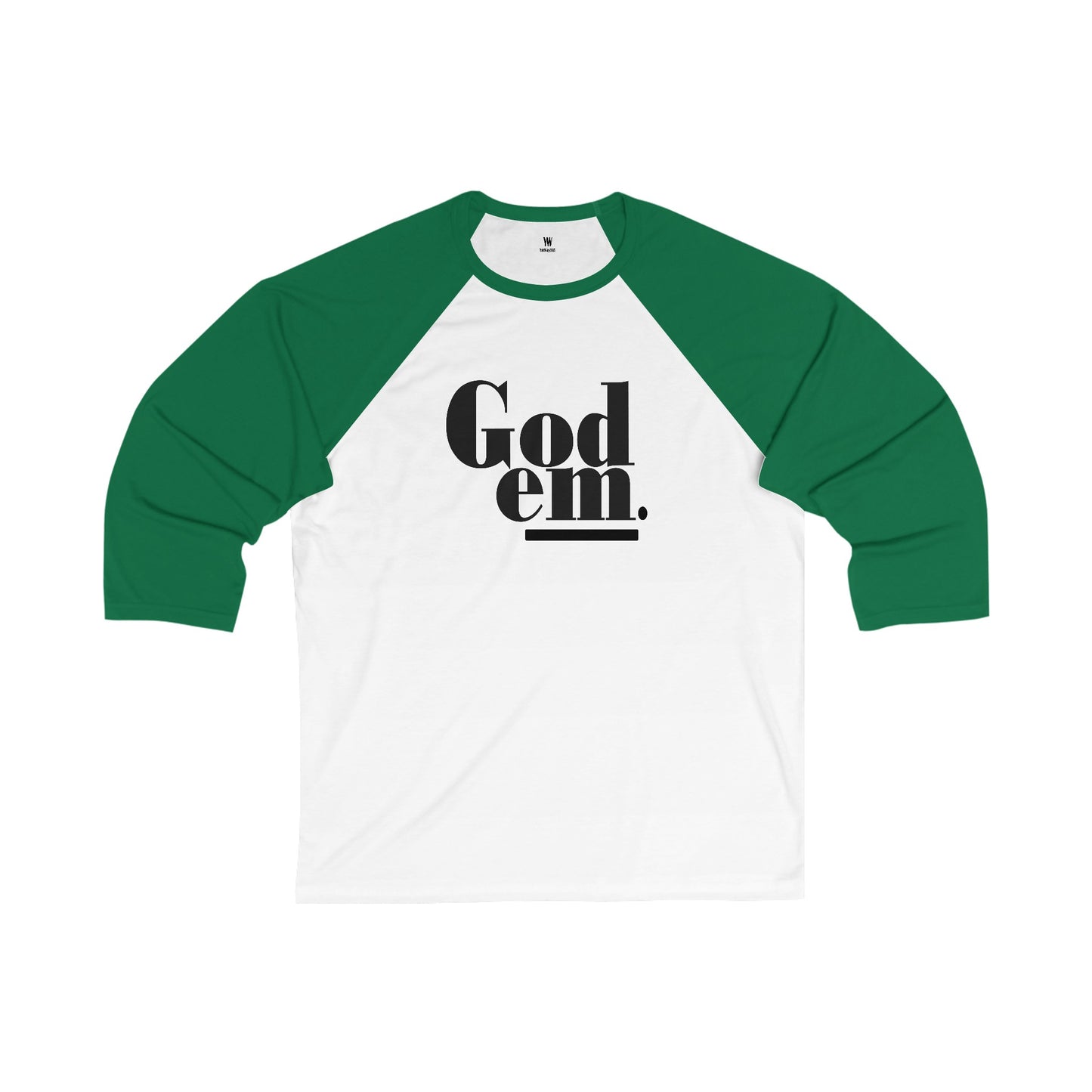 Godem Unisex 3\4 Sleeve Baseball Tee
