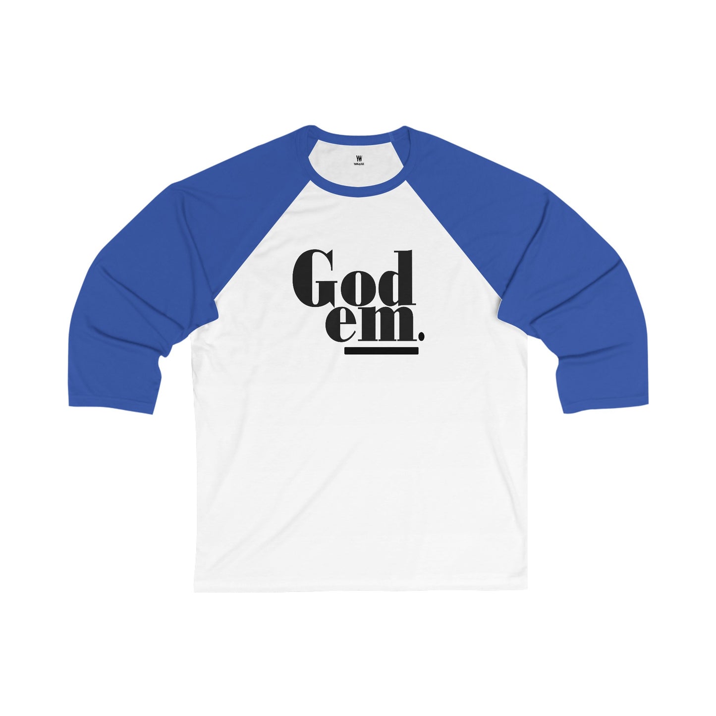 Godem Unisex 3\4 Sleeve Baseball Tee