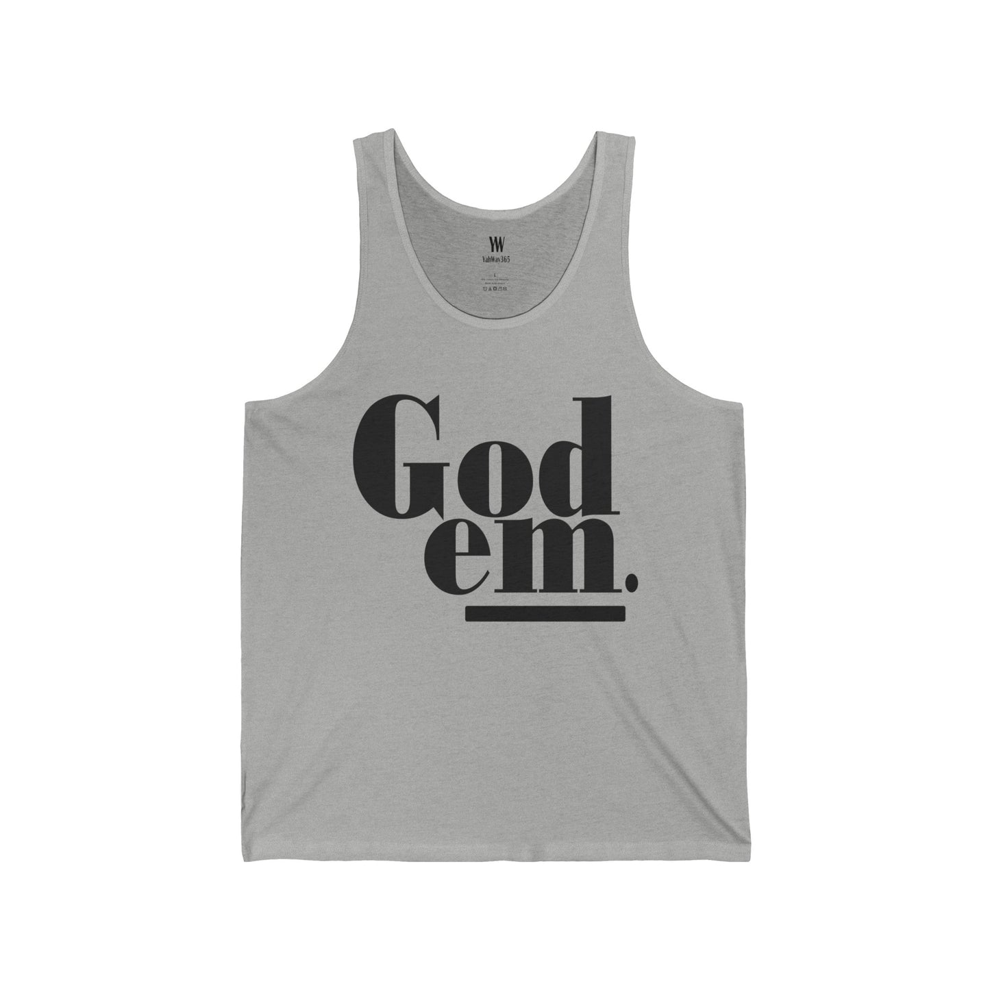 Godem Unisex Jersey Tank (Grey/Black)