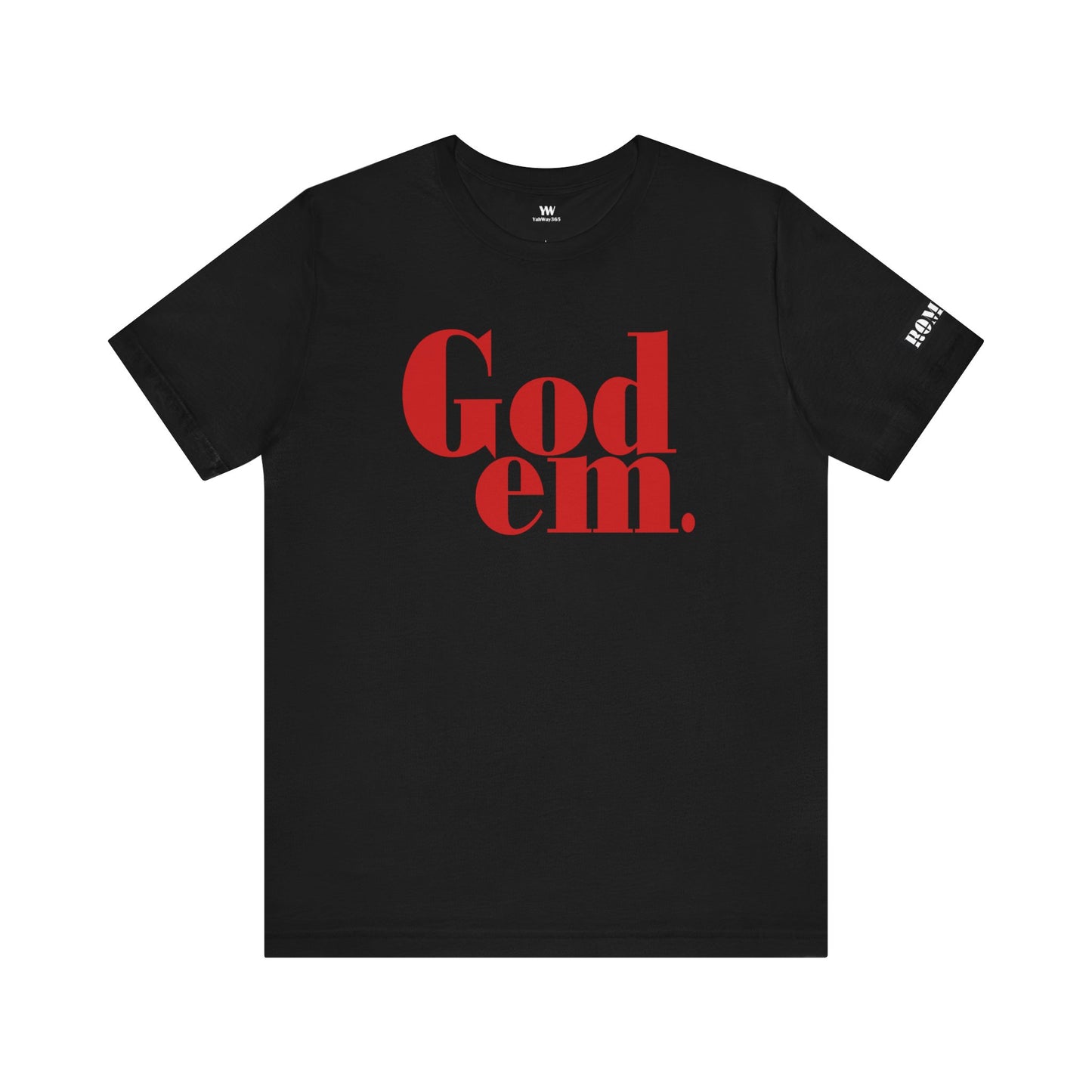 Godem Unisex Jersey Short Sleeve Tee (Black/Red)