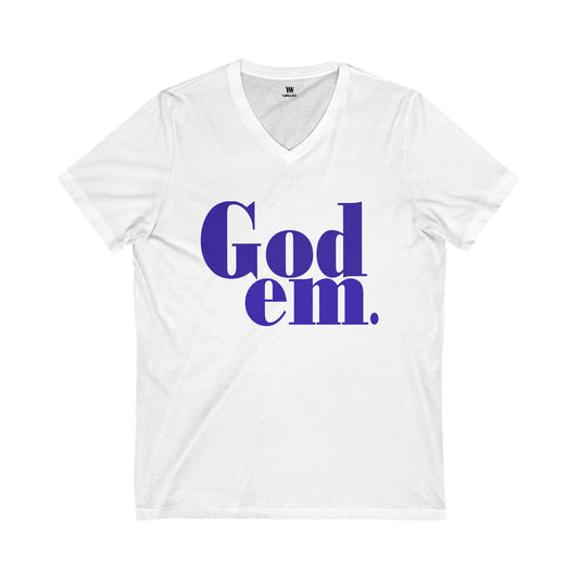 Godem Unisex Jersey Short Sleeve V-Neck Tee