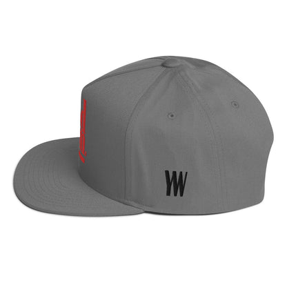 Godem Flat Bill Cap (Grey/Red)