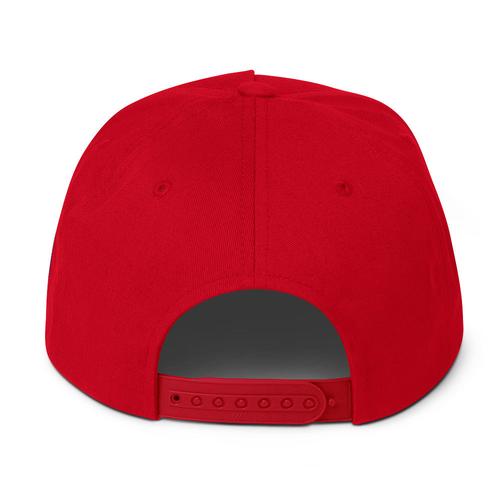 Godem Flat Bill Cap (Red/Blue)