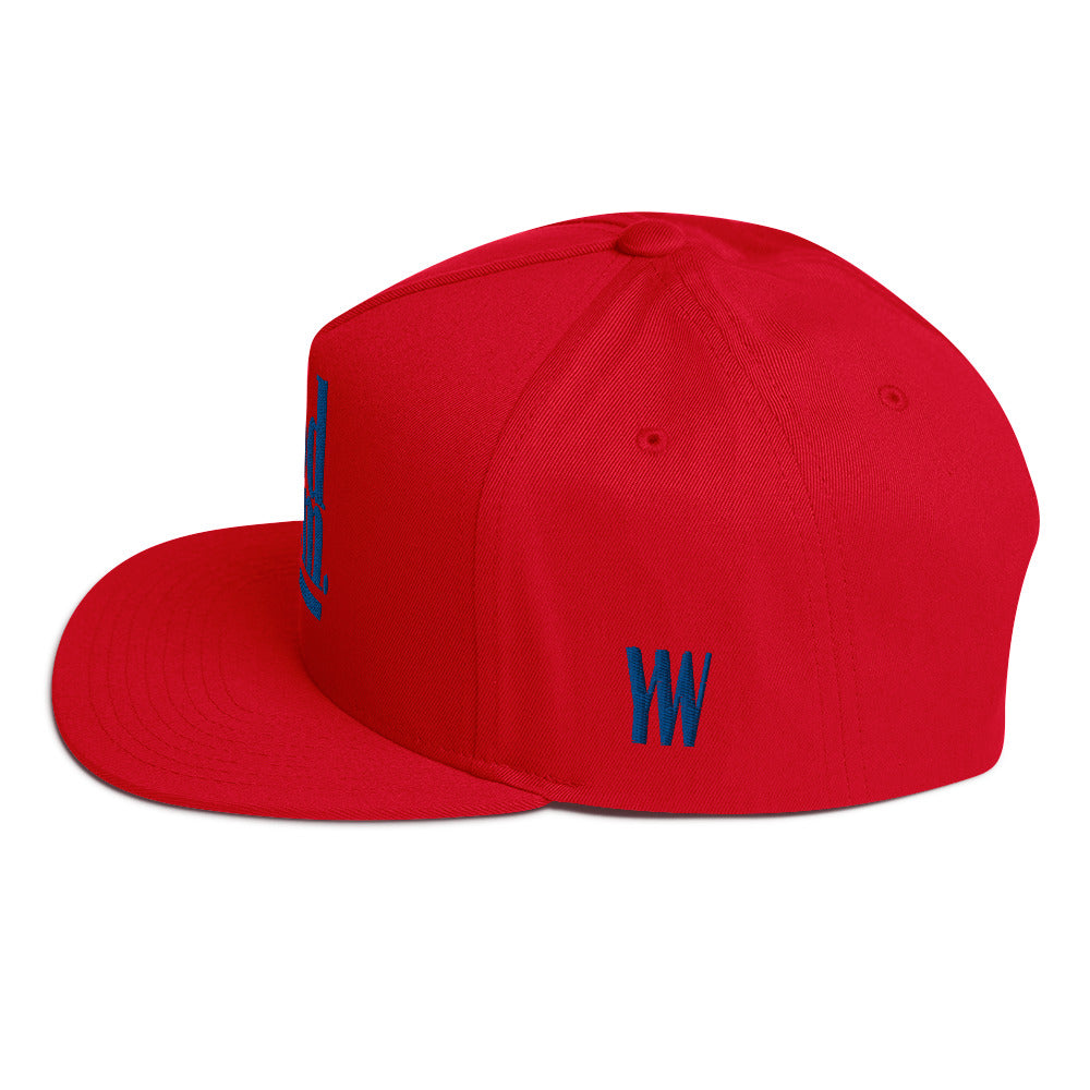 Godem Flat Bill Cap (Red/Blue)