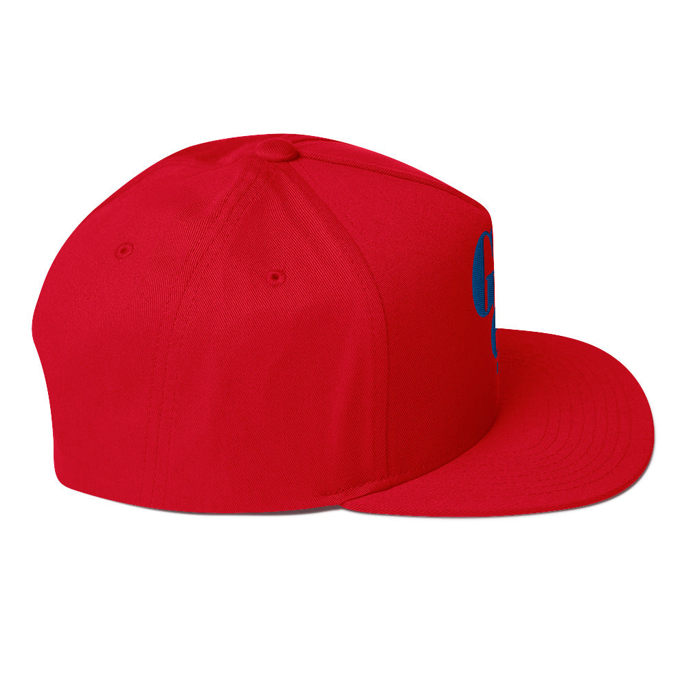 Godem Flat Bill Cap (Red/Blue)