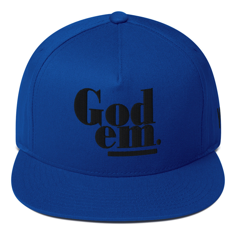 Godem Flat Bill Cap (Royal Blue/Black)