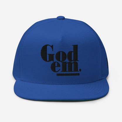 Godem Flat Bill Cap (Royal Blue/Black)