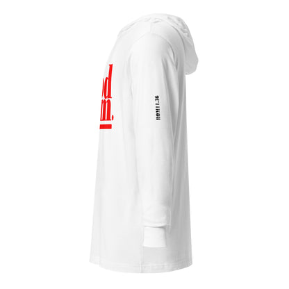 Godem Hooded long-sleeve tee (White/Red)